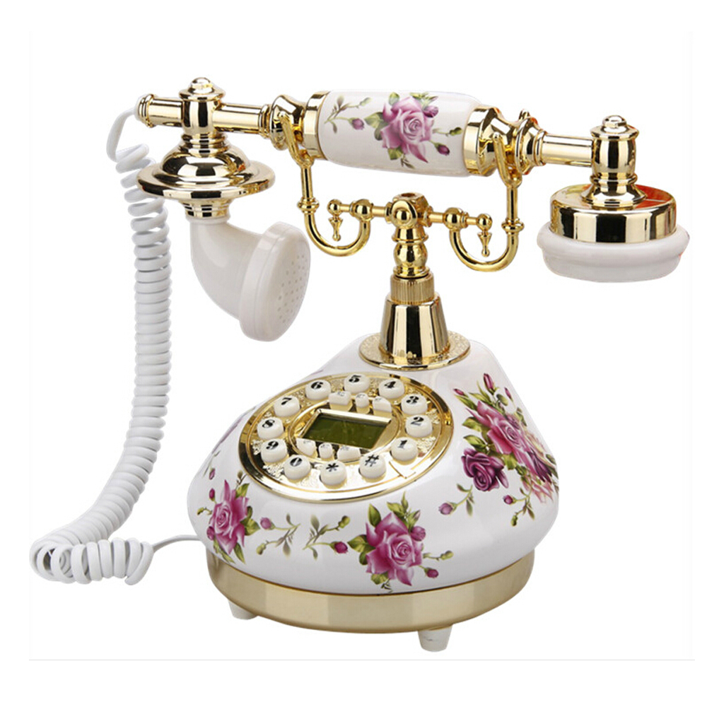 Home Office Call Center - Corded Telephone Retro Landline Phone for