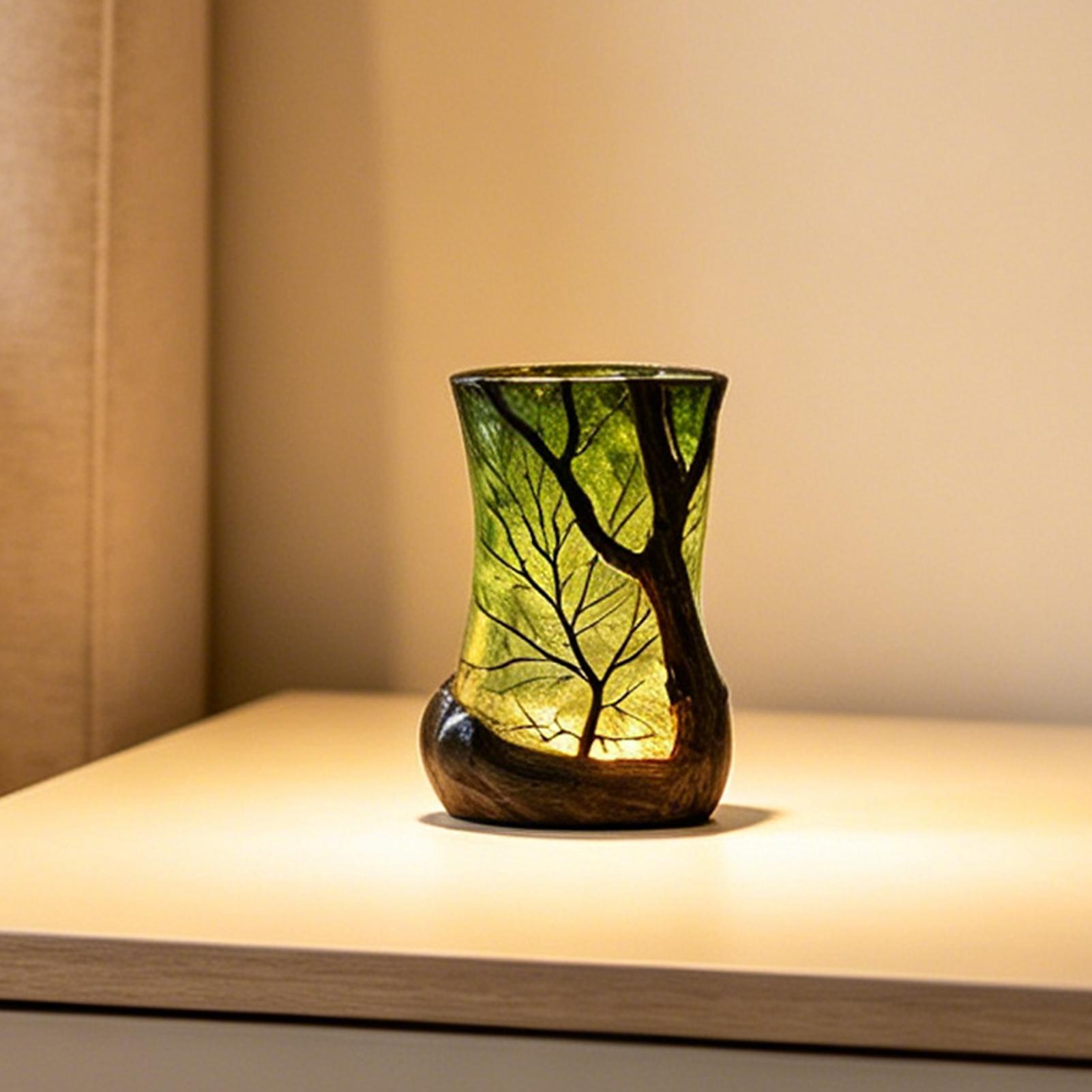 Home Office Desk - Bedside Table Lamp Forest Nightlight Decorative