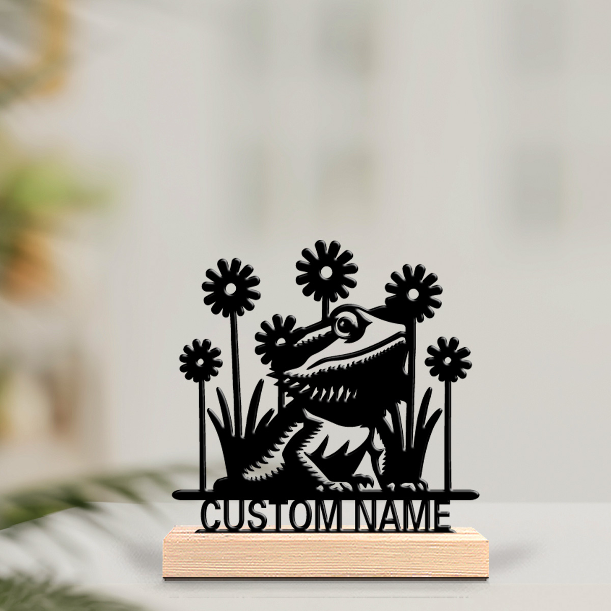 Home Office Desk - 1pc Bearded Dragon Custom Letter Metal
