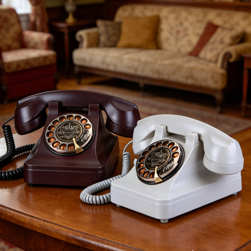 Home Office Call Center - Retro Cordless SIM Card Revolve Telephone