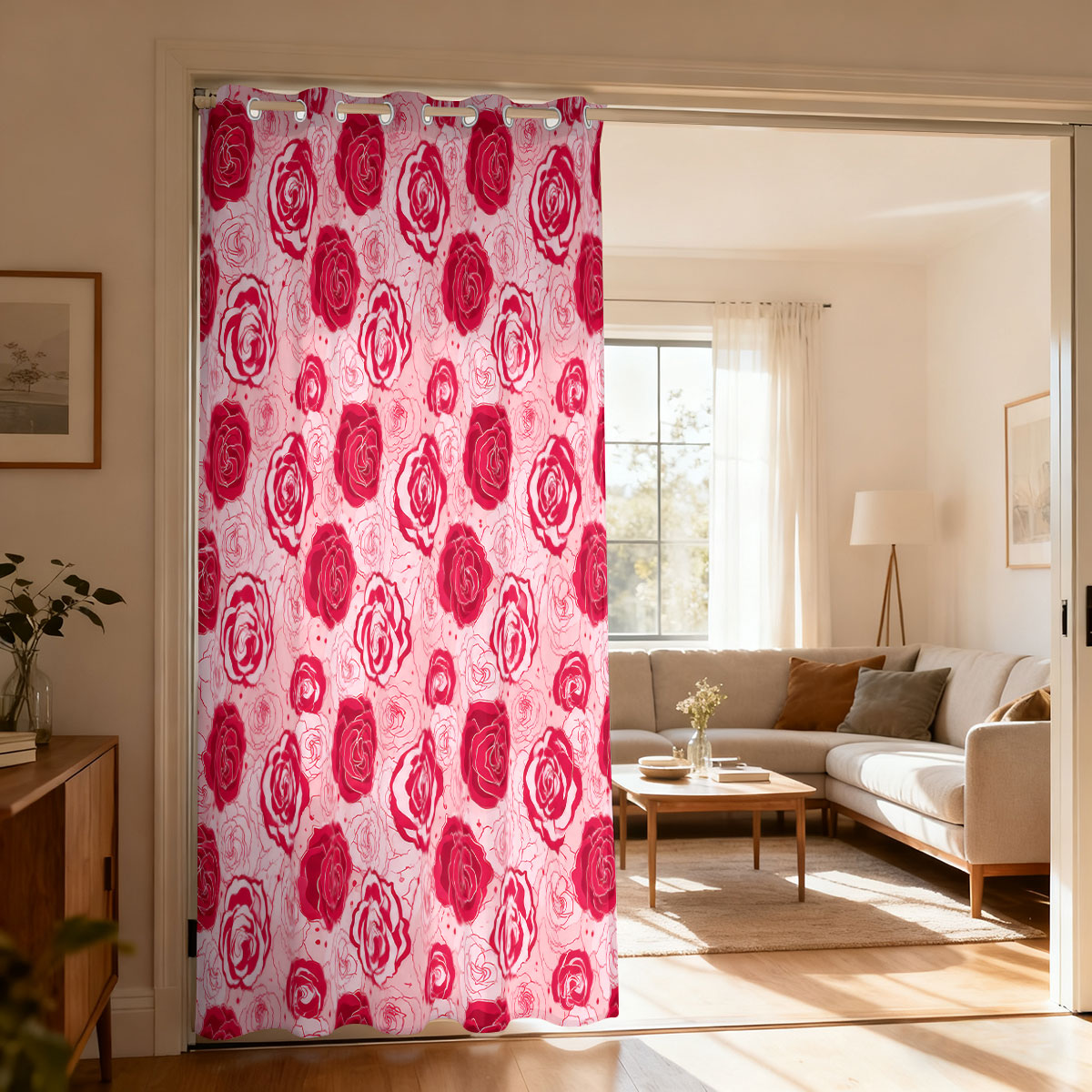 Home Office Rate - 1pc Light Green Base Pink Rose