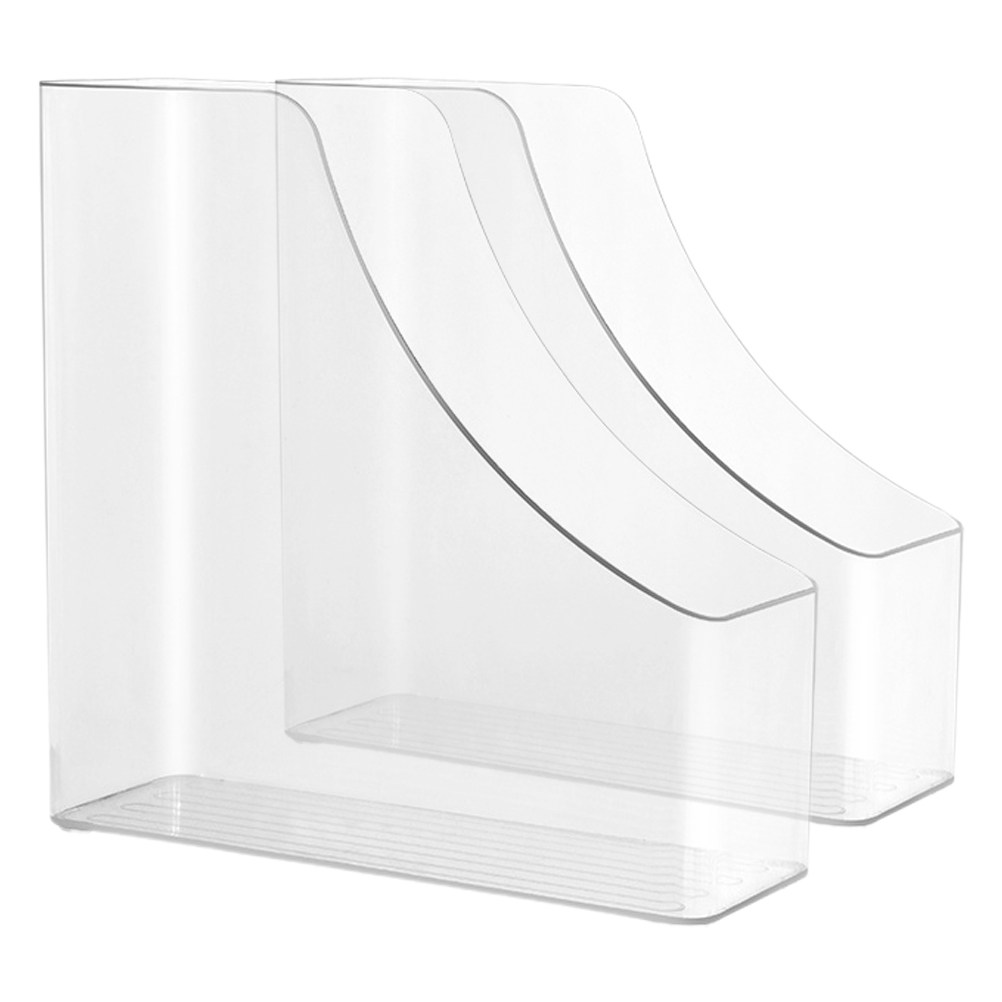 Home Office With Library - 2Pcs Transparent File Organizer Clear Desktop
