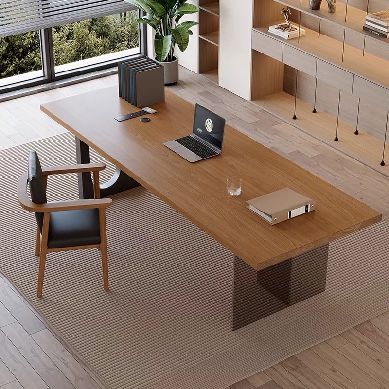Home Office Desk - Italian Acrylic Floating Wooden Office Desk