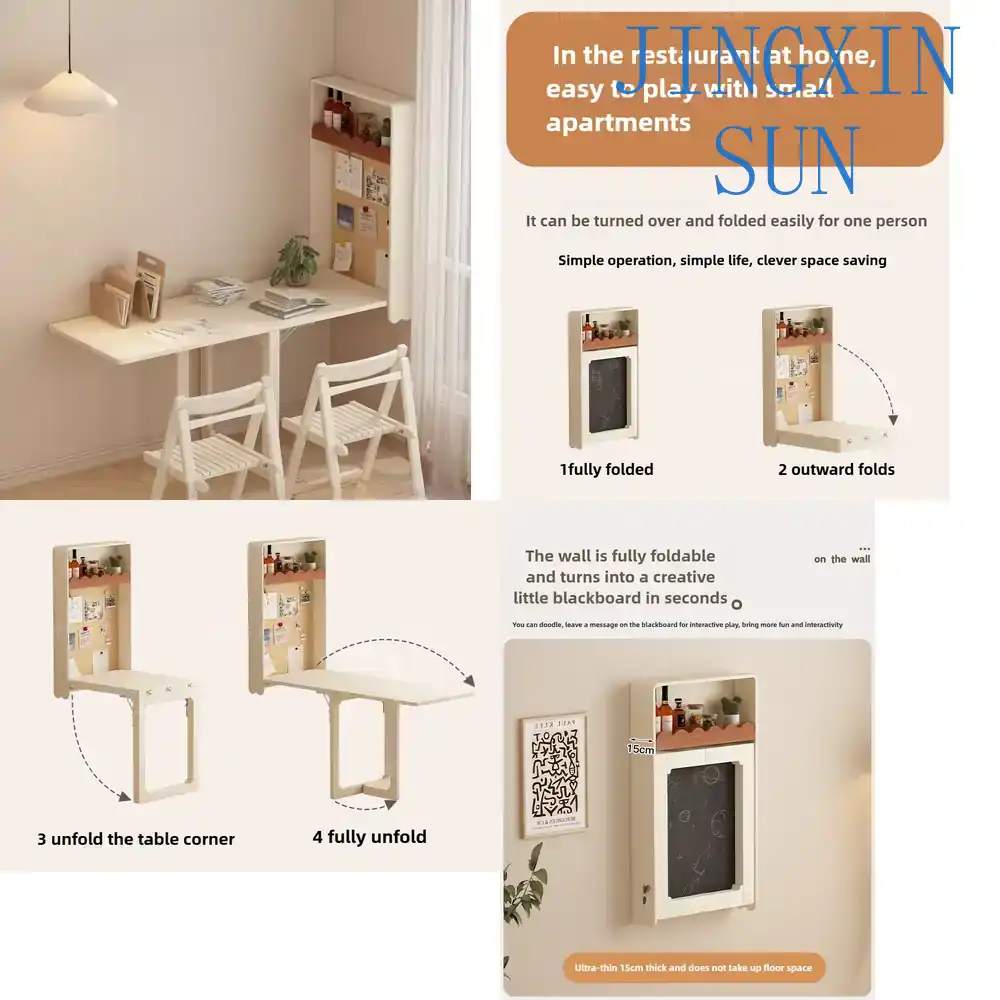 Home Office Of Ikea - Modern Fold-Down Wall Table with Hidden