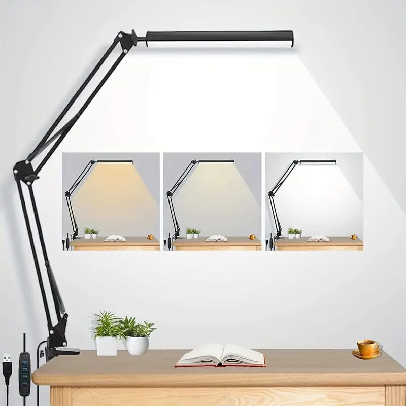 Home Office Desk - LED Desk Lamp For Home,Reading,Study,Adjustable Eye-Caring