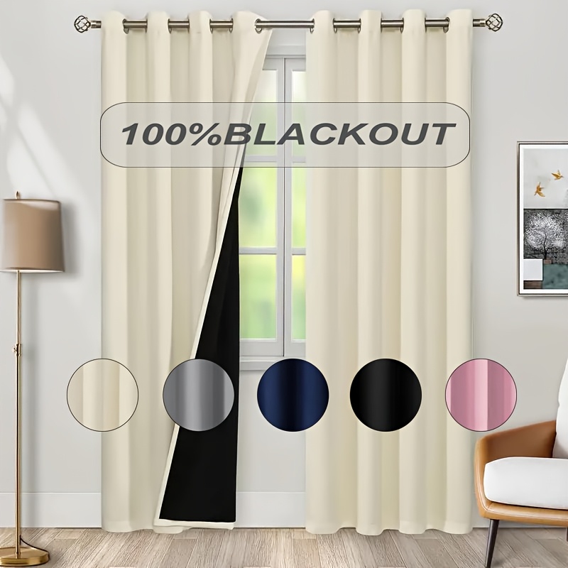 Home Office Rate - 1pc 100% Blackout Curtain with Black