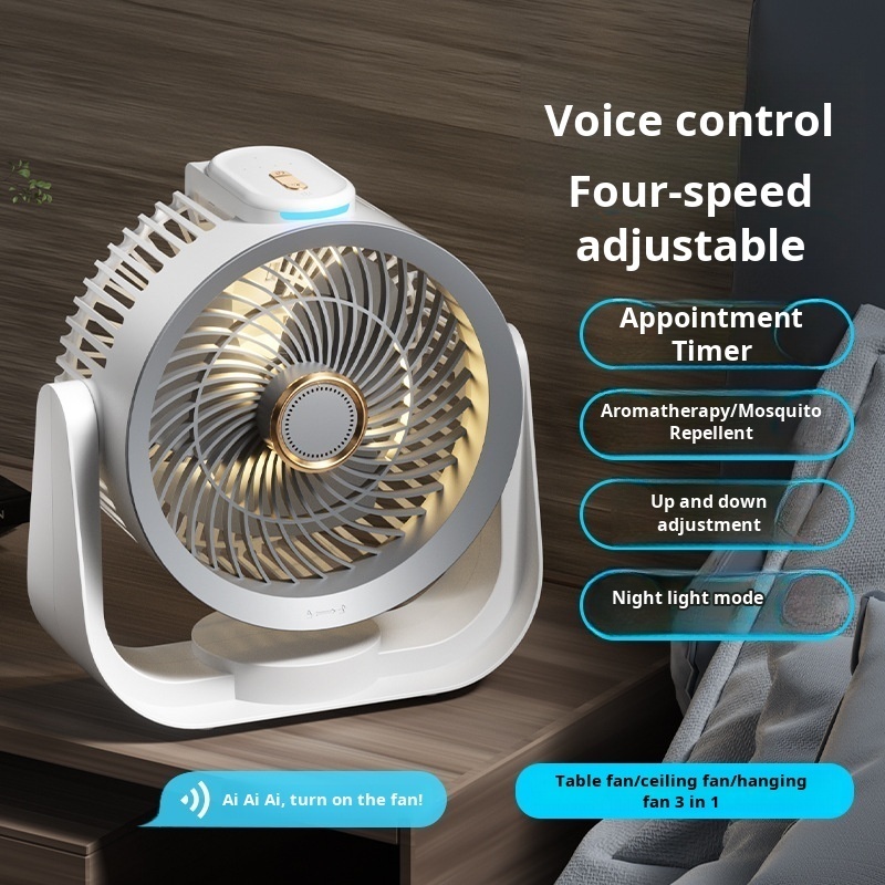 Smart Desk Fan Voice Activated - Home Office Gadgets recension och pris