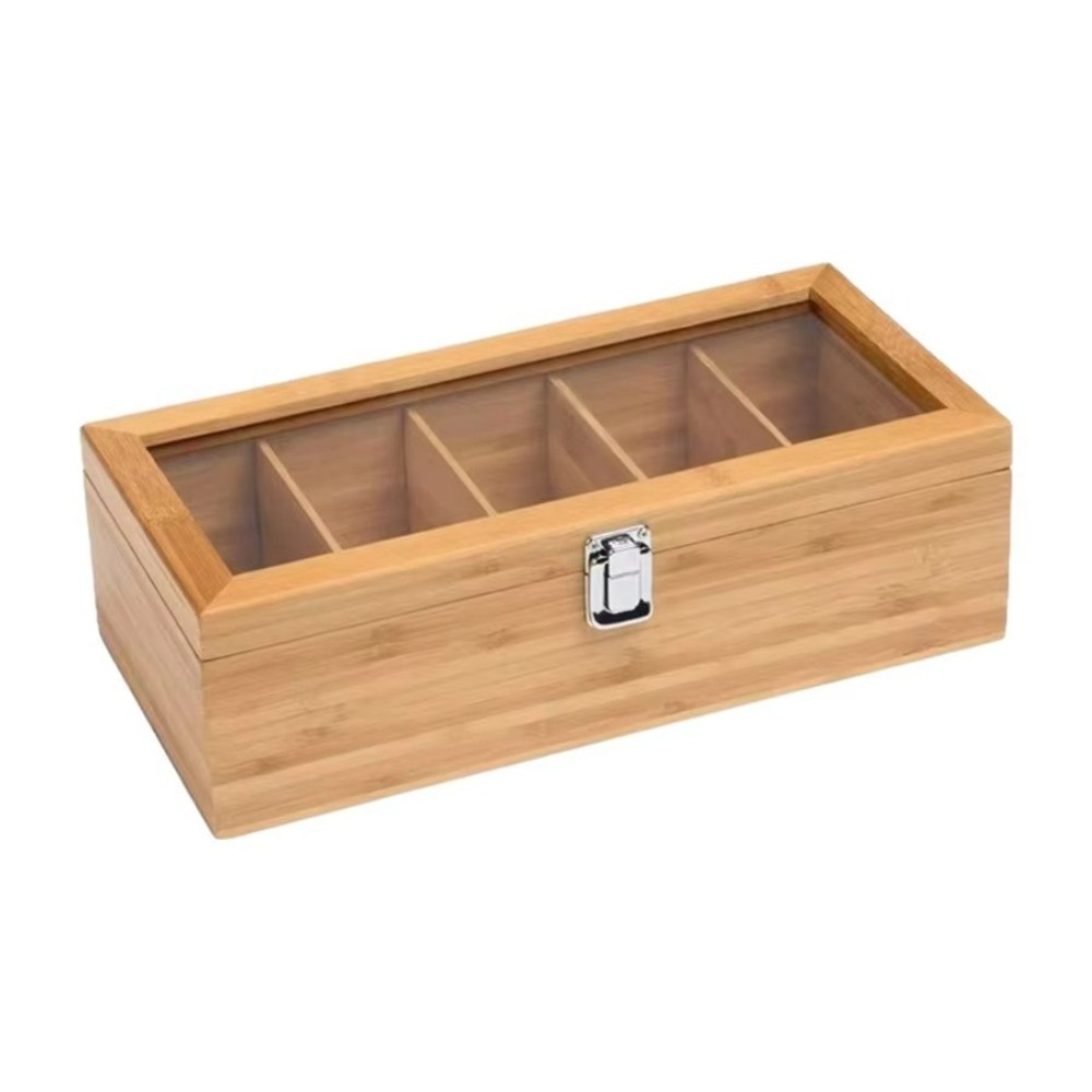New Bamboo Tea bag Storage Box - Home Office Bagas recension och pris