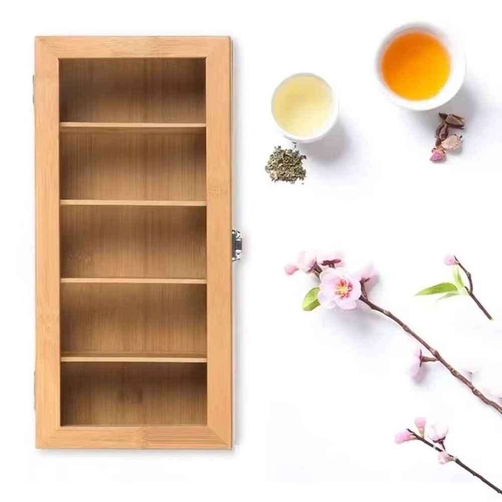 New Bamboo Tea bag Storage Box - Home Office Bagas recension och pris