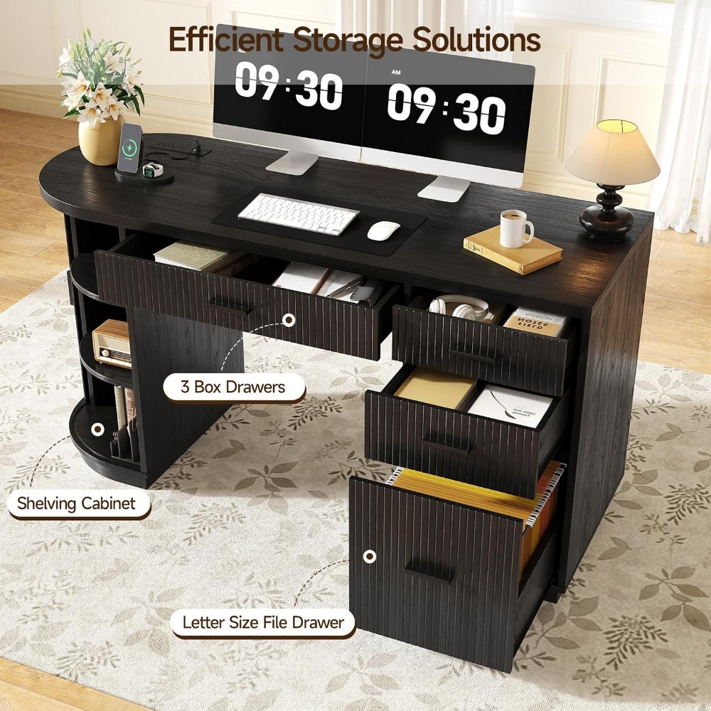 ONBRILL 58 Inch Fluted Executi - Home Office Work recension och pris