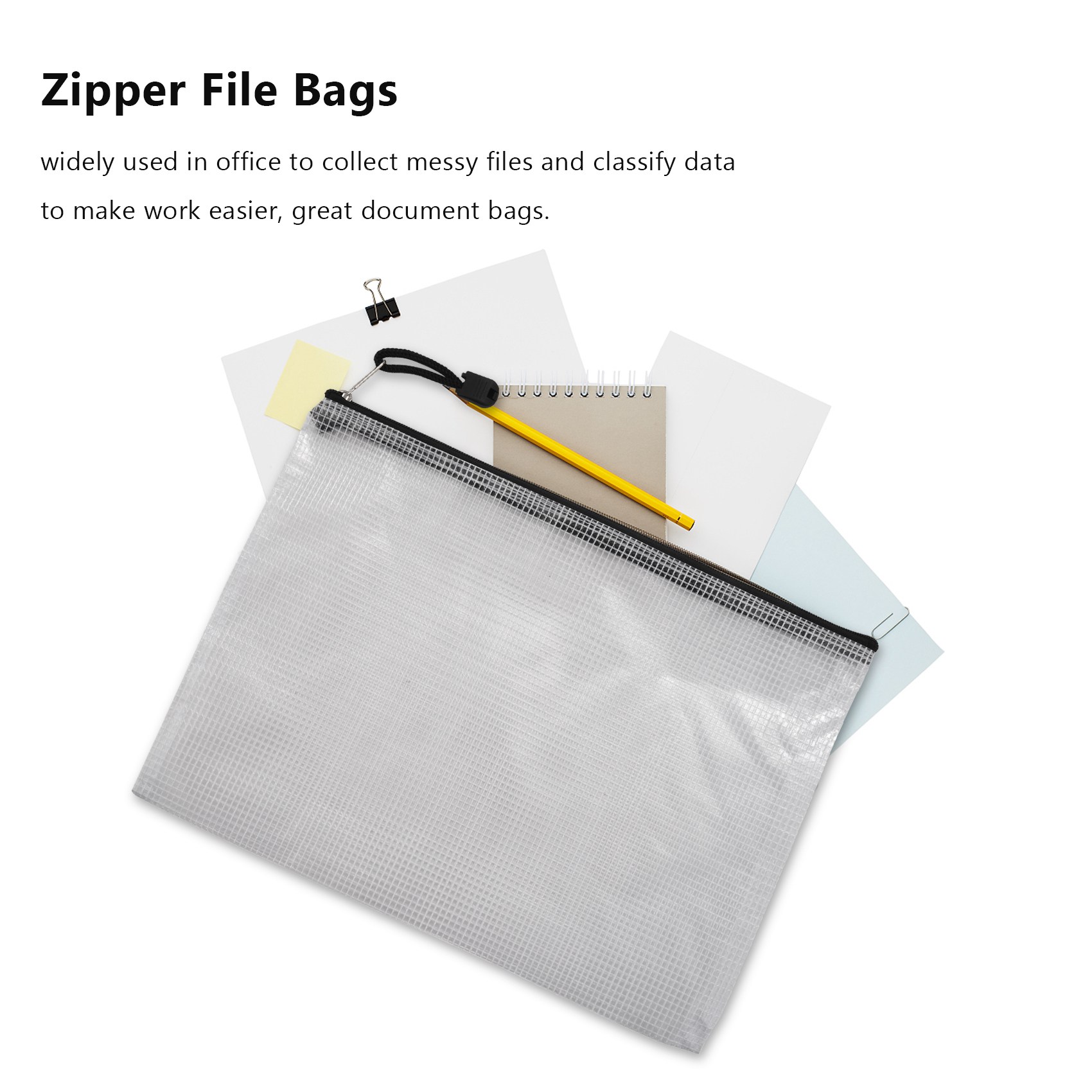 A01E-20Pcs B5 Zipper Document  - Home Office Bagas recension och pris