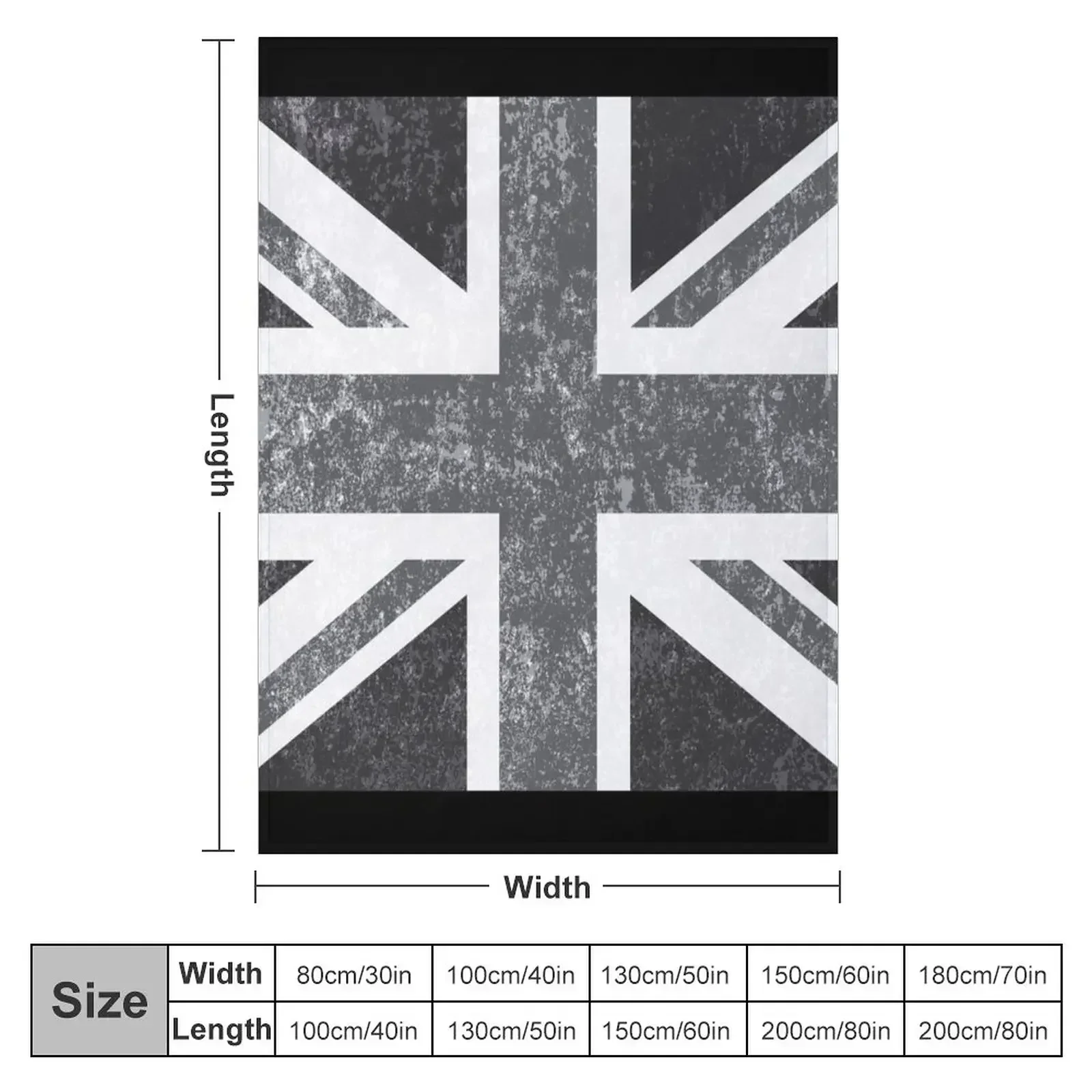 Union Jack Vintage Grayscale - - Home Office United Kingdom recension och pris