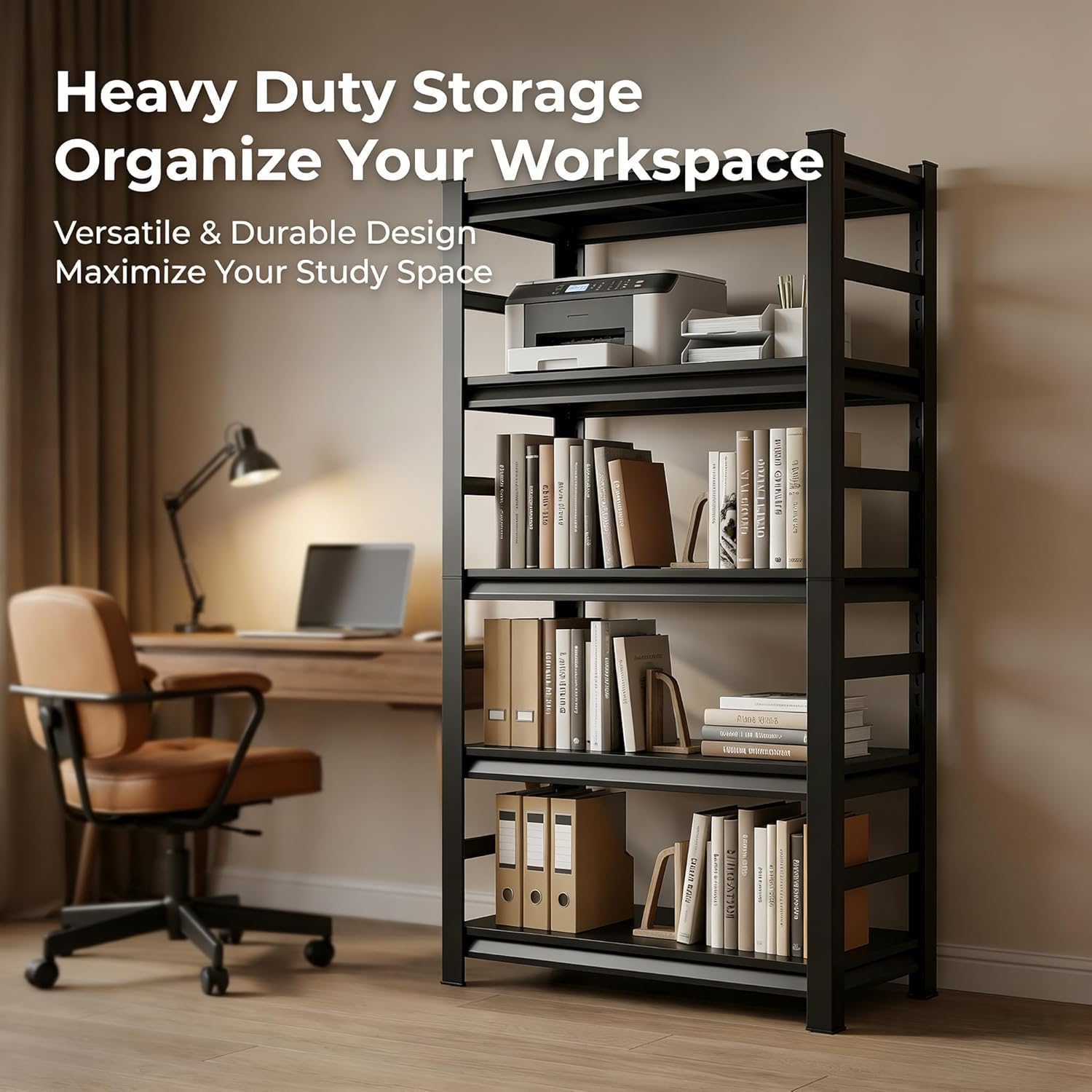 5-Tier Metal Bookshelf Tall St - Home Office 365 recension och pris