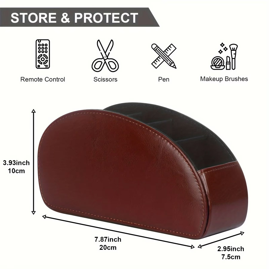 1Pc 5 Grid PU Leather Desktop  - Home Office Call Center recension och pris
