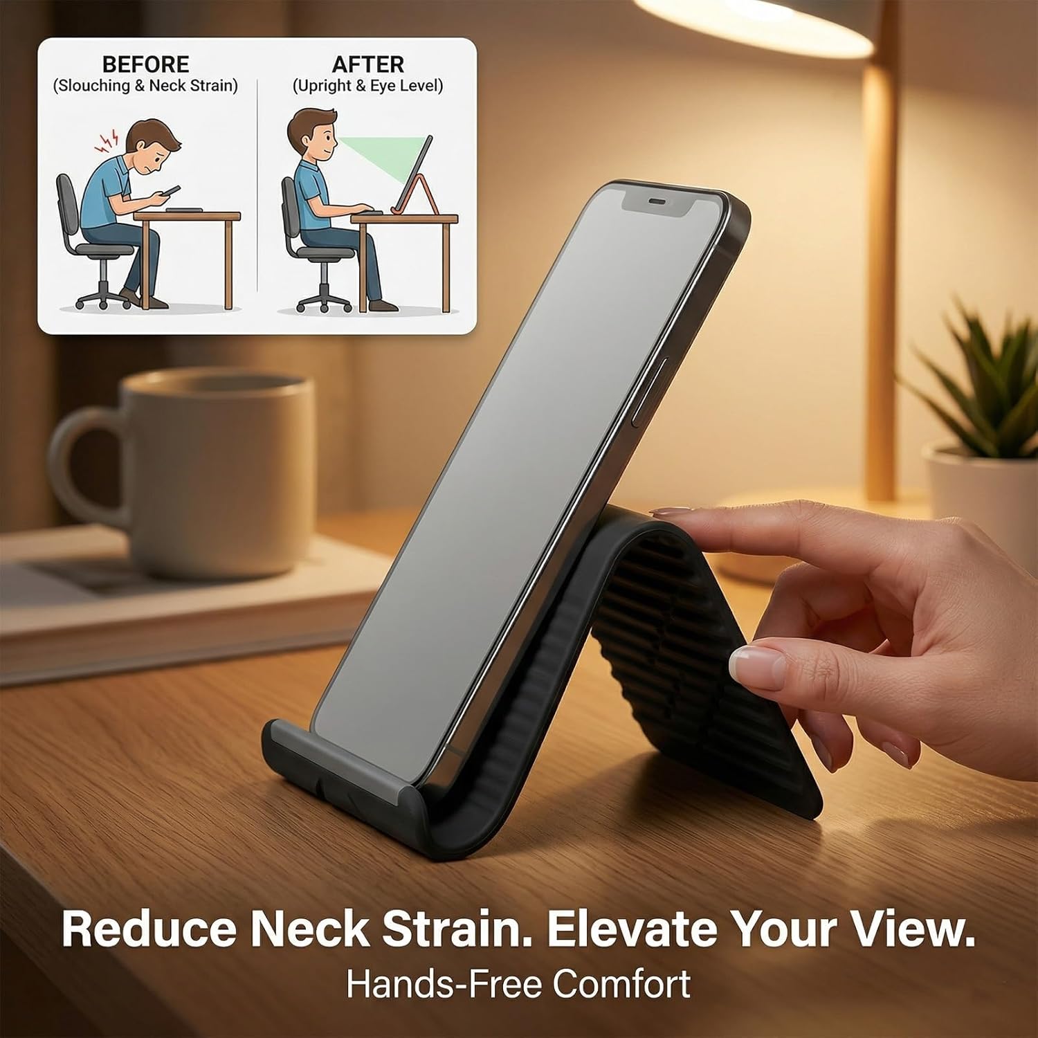Flexible Foldable Silicone Pho - Home Office Call Center recension och pris