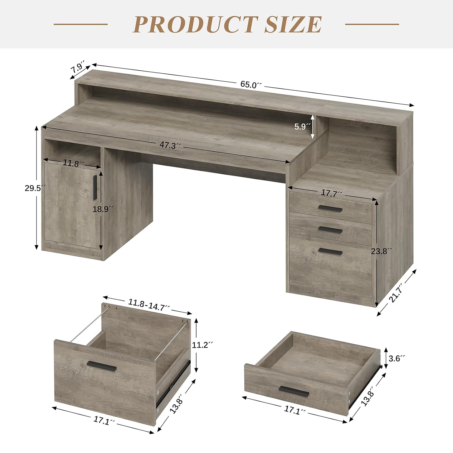 Executive Computer Desk with 3 - Home Office 365 recension och pris