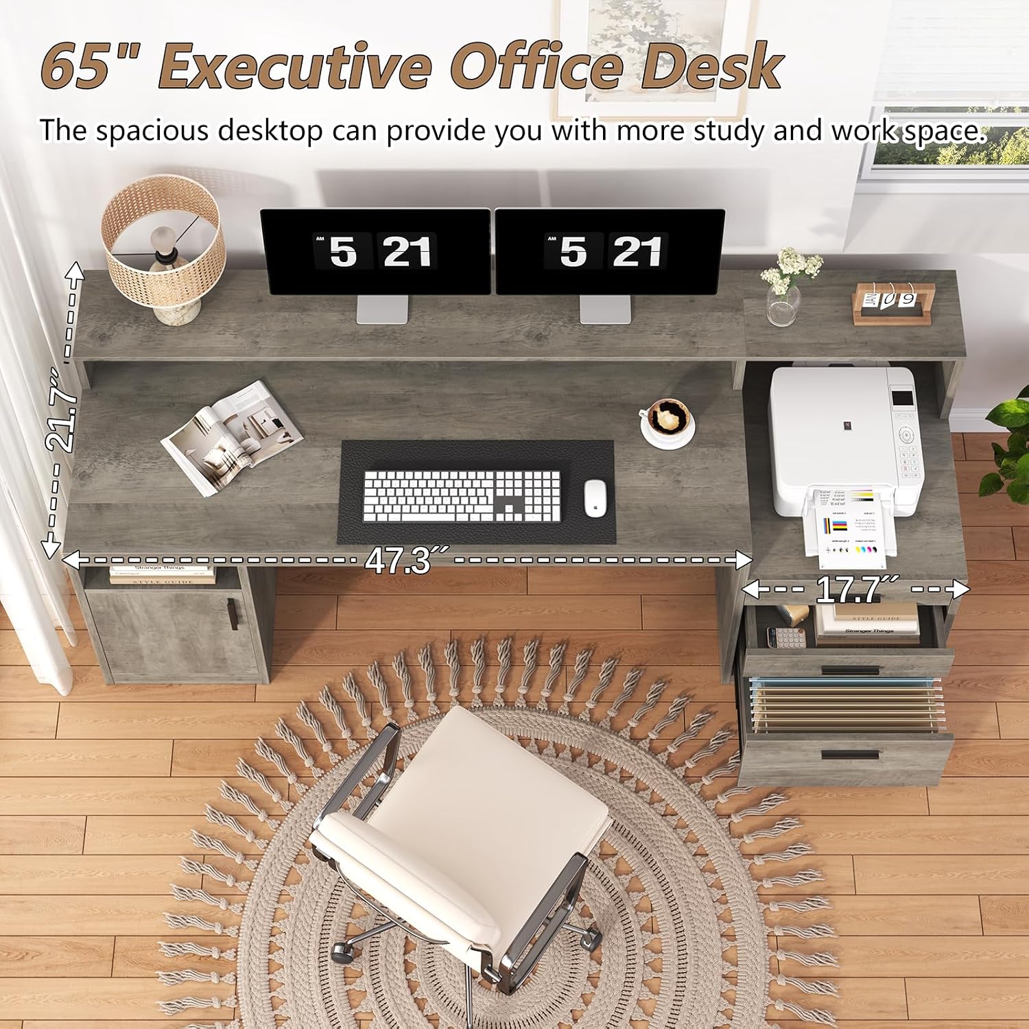 Executive Computer Desk with 3 - Home Office 365 recension och pris