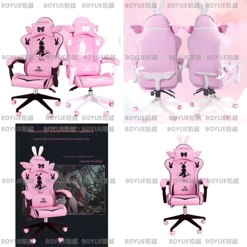 Pink Gaming Chair Ergonomic Sw - Home Office Desk recension och pris