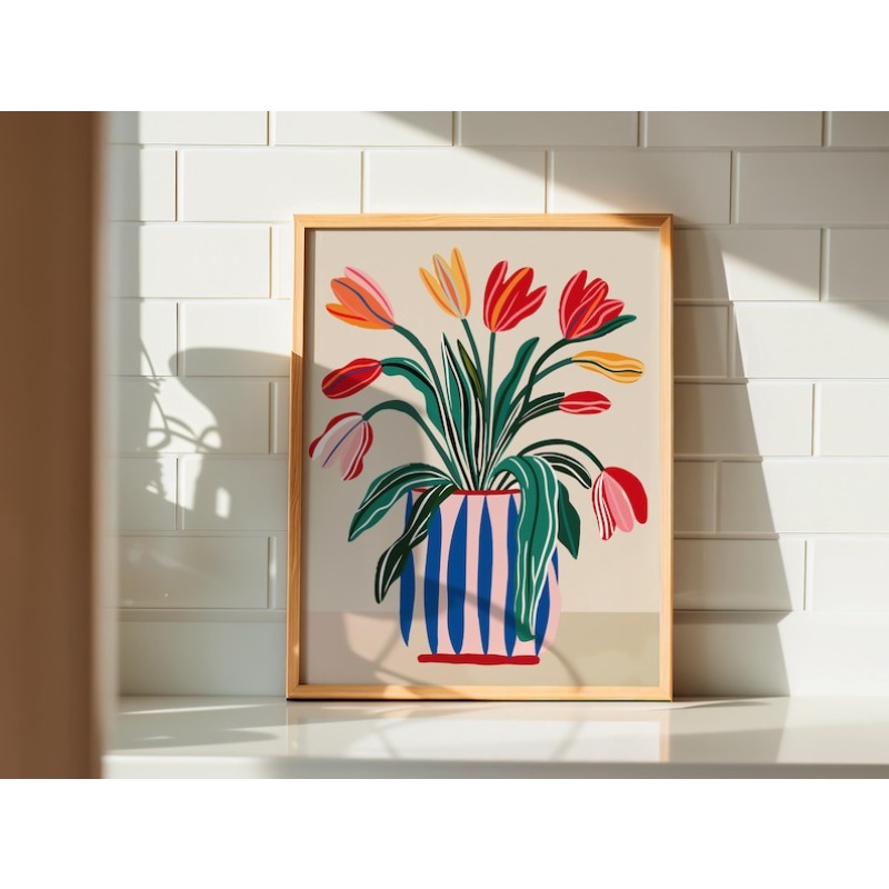 2pcs Tulip Flowers Canvas Wall - Home Office For Two recension och pris
