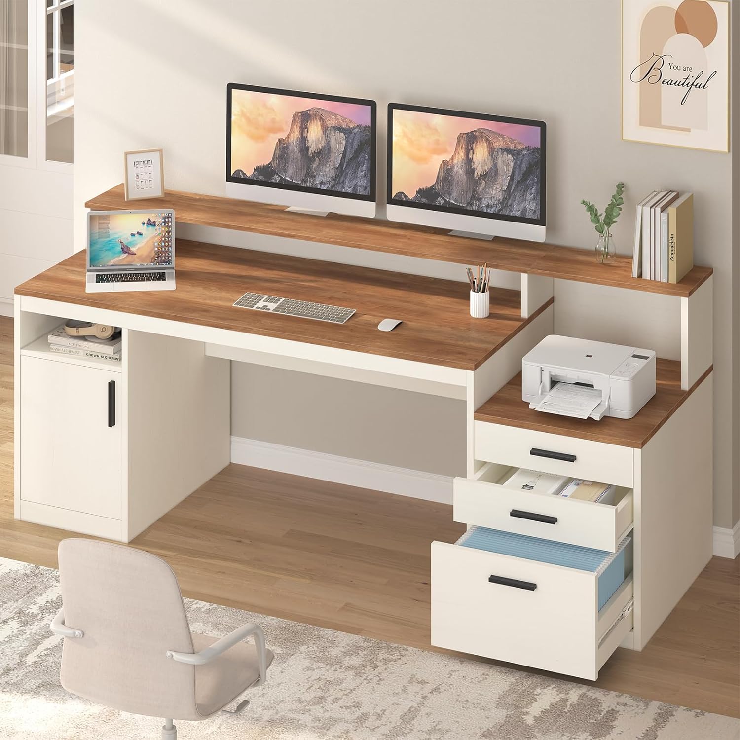 65 Inch Computer Desk with 3 D - Home Office 365 recension och pris