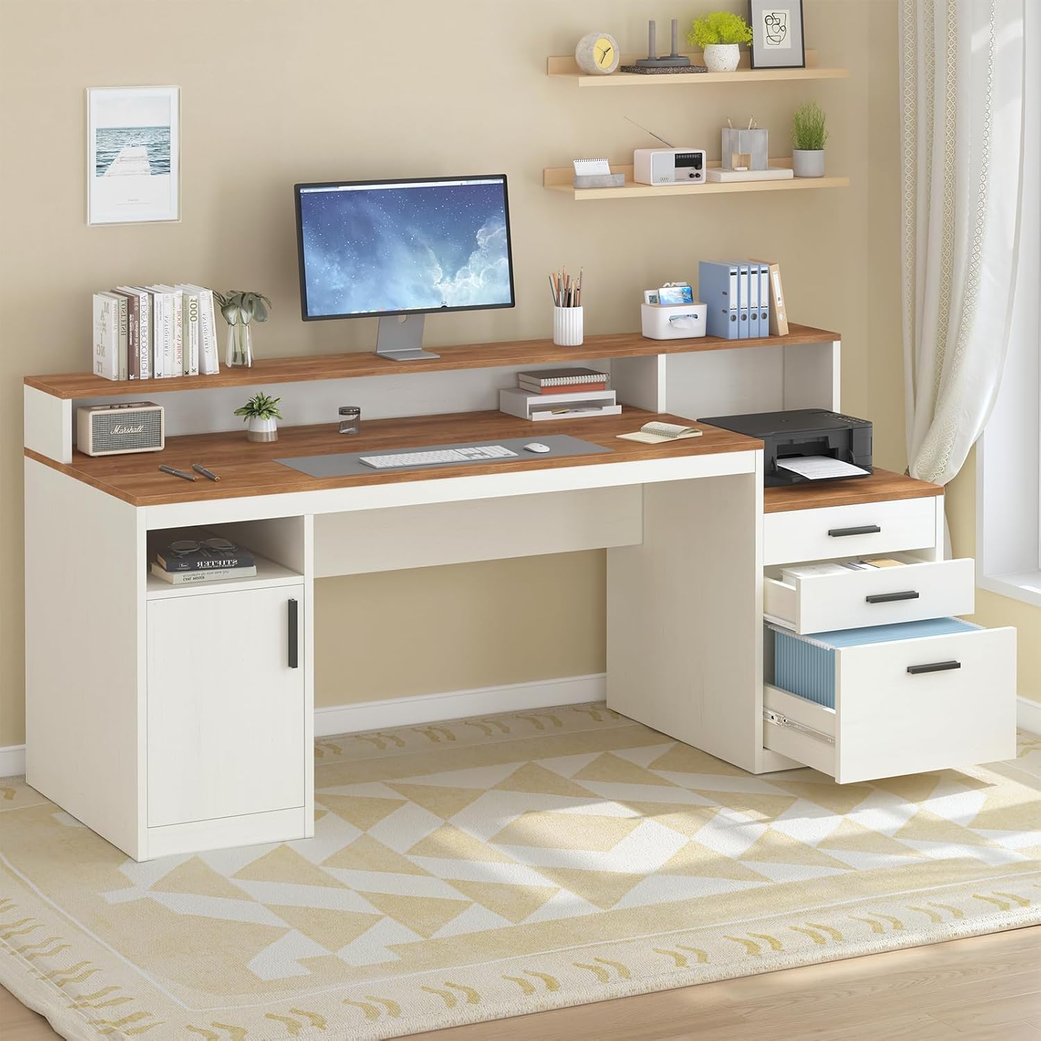 65 Inch Computer Desk with 3 D - Home Office 365 recension och pris